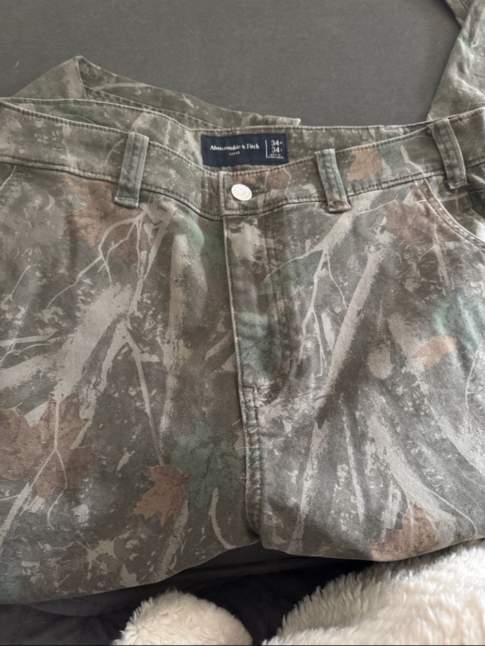 Abercrombie & Fitch Realtree-Style Camo Pants in Green and Brown